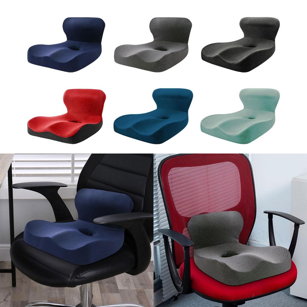 Seat Cushion Lumbar Support Tailbone Cushion Breathable Multiuse Ergonomic