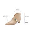 Fashion New Split Leather Ankle Boots Autumn/Winter Women Boots Pointed Toe Thin Heels Boots for Women Fashion Boots Women Zapatos Mujer