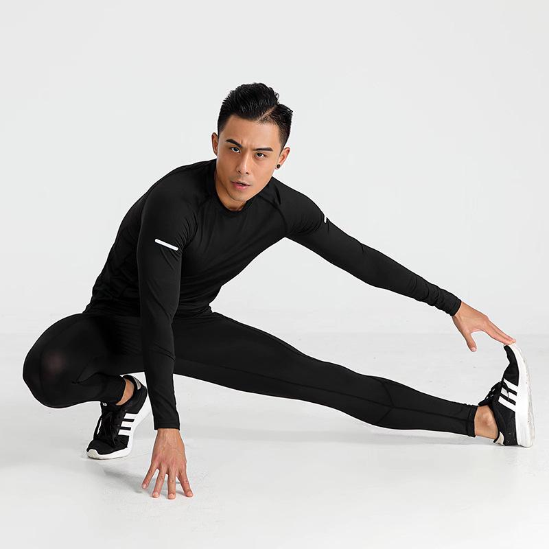 Men's & Kids' Quick-Dry Long Sleeve Sportswear Set for Spring & Autumn - Basketball & Football Fitness Base Layer