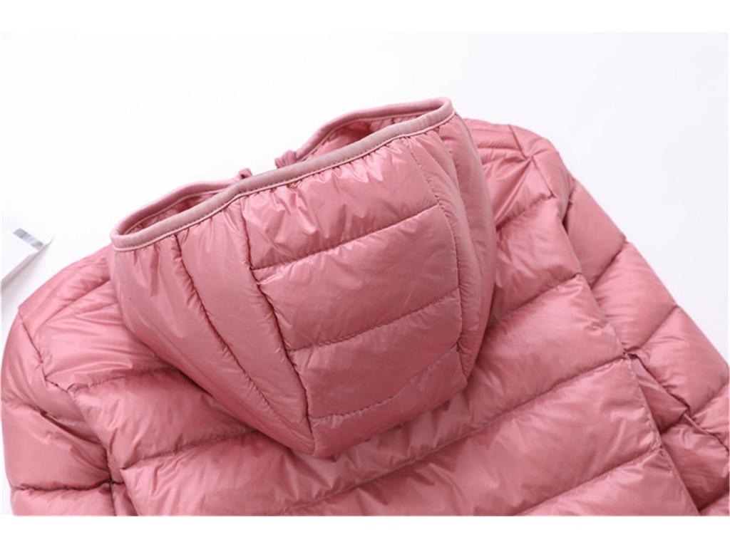 Women's Lightweight Hooded Down Jacket - Winter Collection, Plus Size Available