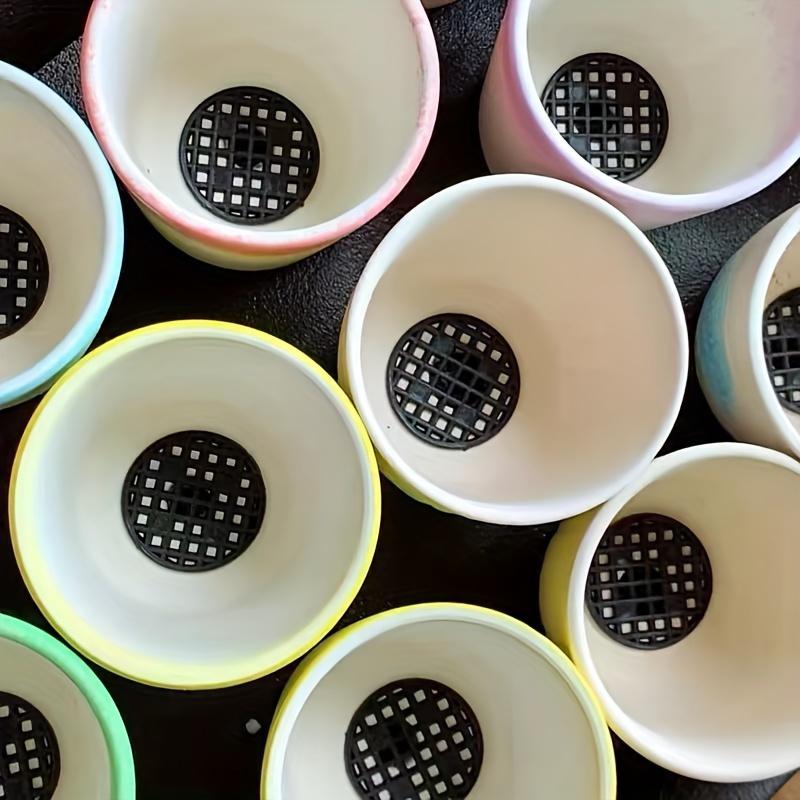 50pcs Heavy-Duty 1.77-Inch Round Plant pot liners - Leakproof, Insectproof, Breathable Drainage Mats with Circular Mesh Base
