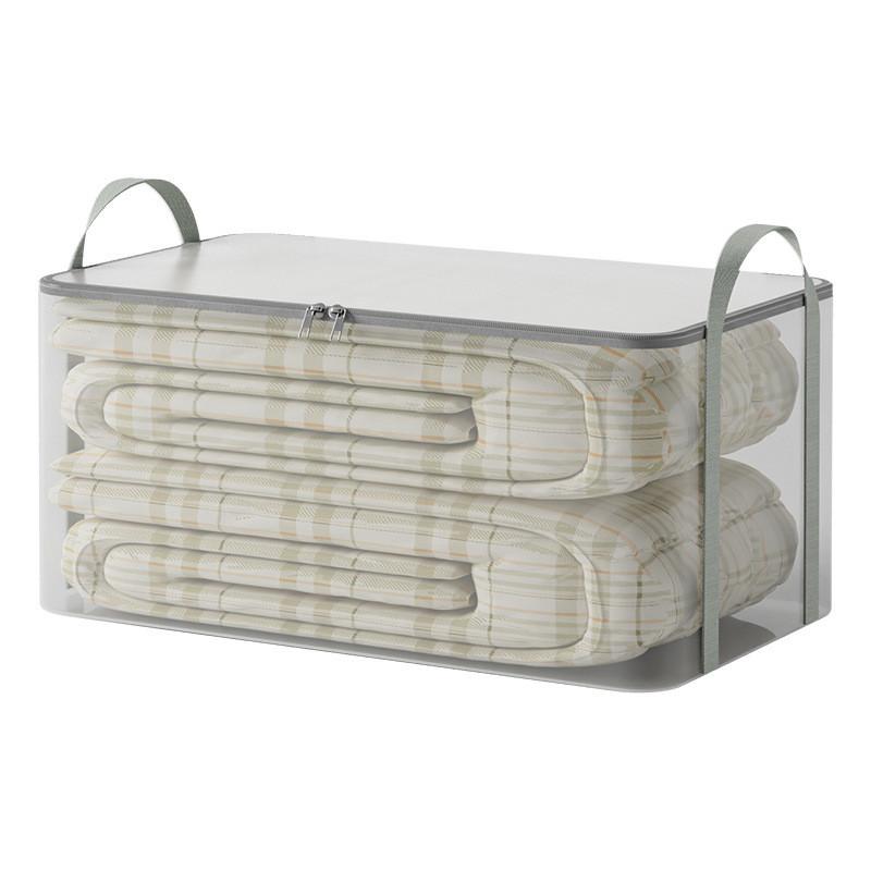 Transparent Clothes Storage Bag With Reinforced Handles For Bedroom Organization And Moving