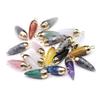 1PC Hand Carved Bullet Shape Stone Pendant, Natural Stone Crystal Charms for DIY Necklace Jewellery Accessories 27x8 Mm