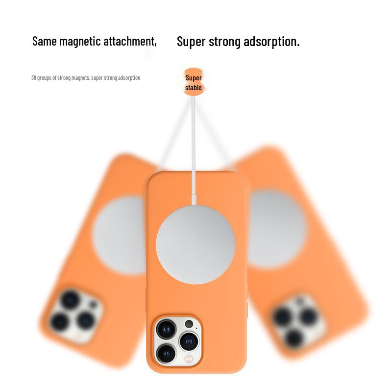 Magnetic Liquid Silicone Protective Case for iPhone 15 Pro Max - Drop-proof, Skin-friendly, with Animation Pop-up Feature