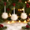 Christmas Decorations With Long Furry Balls