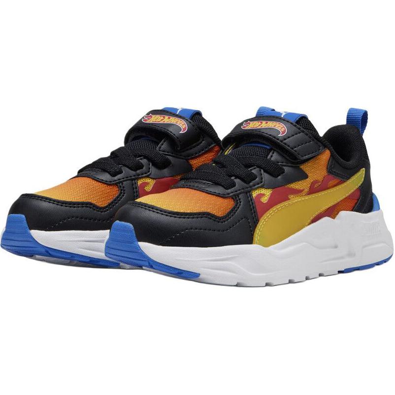 Hot Wheels x PUMA Trinity Lite Kids Black Orange Low Top Casual Shoes 401407-01