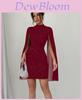 Elegant Chiffon Sweater Dress With Shine Details For Formal Events