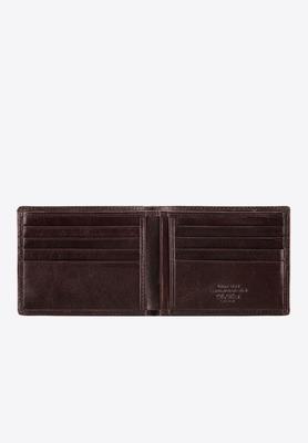 Wittchen Men's Leather Wallet With Coat Of Arms, Without Clasp, Horizontal, Brown, Natural Leather