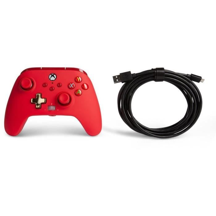 Manette filaire - Rouge - Xbox Series X et S