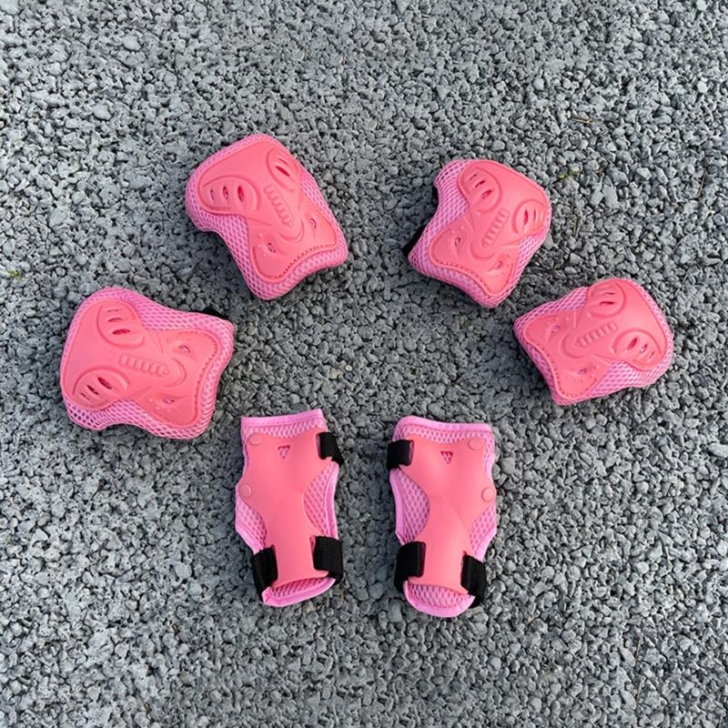 Adjustable Kids Roller Skating Protective Gear Set with Knee Pads Elbow Pads Wrist Guards for Girls and Boys Durable