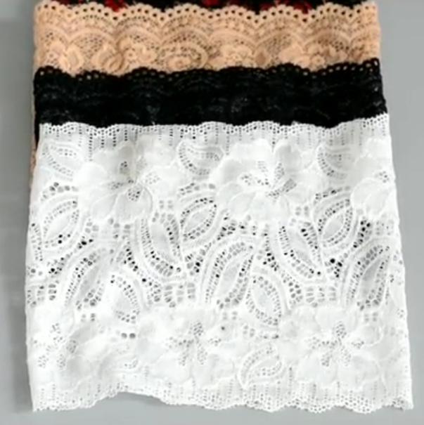 Joyshaper - Mutande da donna con pizzo sotto la gonna, pantaloni corti, anti scivolo, in pizzo, senza cuciture Nero XL