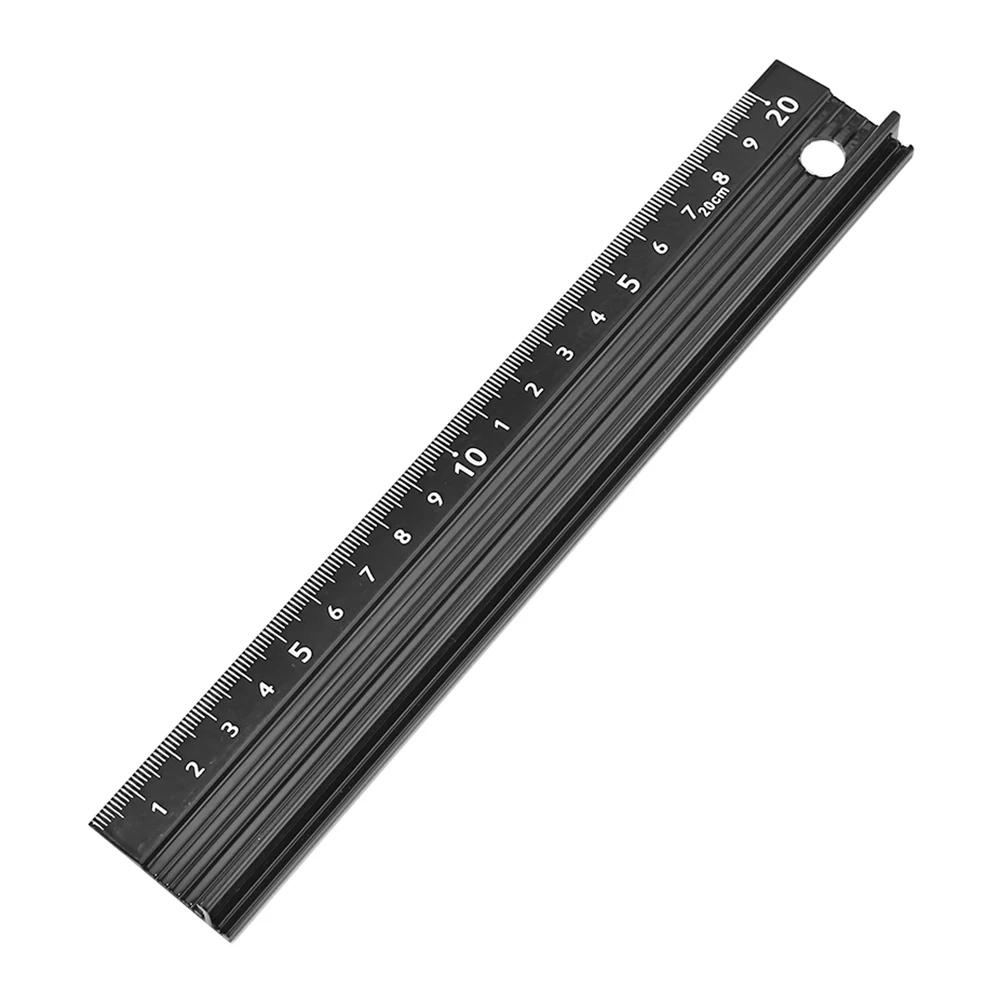 

Многофункциональная линейка из алюминиевого сплава для защиты рук 30/45 см, нескользящая прямая линейка, лазерная печать, масштабная линейка, инструмент для деревообработки