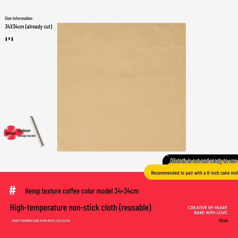 Non-Stick, Reusable, High-Temperature Baking Paper for Cakes, Household & Commercial Use