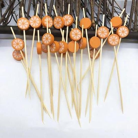 100Pcs 12cm Cactus Flamingo Fruit Cocktail Toothpicks Pineapple Cake Sticks Food Picks for Wedding Birthday Party Supplies 5