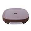 Movable Plant Pot Saucer with Hidden Wheels & Brakes Round Drip Tray for Flower Pots Coffee