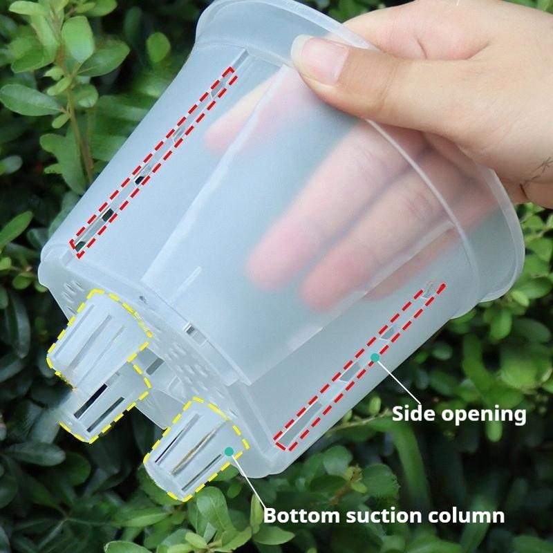 Water Storage Flowerpot Transparent Bonsai Basin Plant Pot Butterfly Orchid Breathable Hydroponic Pot Self Absorbing Lazy Basin