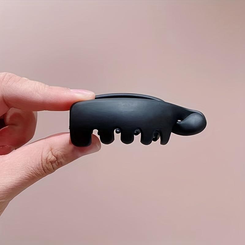 

Single Non-Slip Small Banana Hair Clip for Women - Matte Elegant Retro Oval Grip Clip with Leopard Print, Hold for Ponytails
