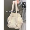 Cute Cat Paw Backpack New Plush Backpack Soft Girl School Bag Large Capacity Crossbody Bag