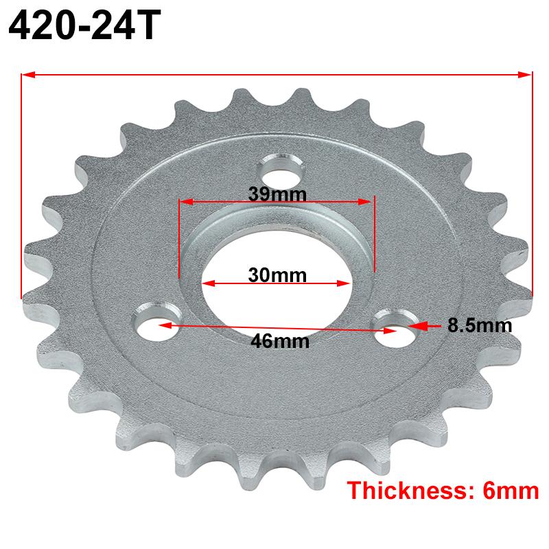 Motorcycle 24T/26T/28T/29T/31T/35T/37T Teeth 30mm Rear Gear Sprocket Fit For Honda Monkey Motorbike Pit Dirt Bike 420/428 Chain
