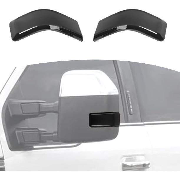 

for F250 Outside Mirror Light Cover Trim Fit for Ford F250/F350/F450/F550 2017-2023 Smoked Black Exterior Accessories 2pcs