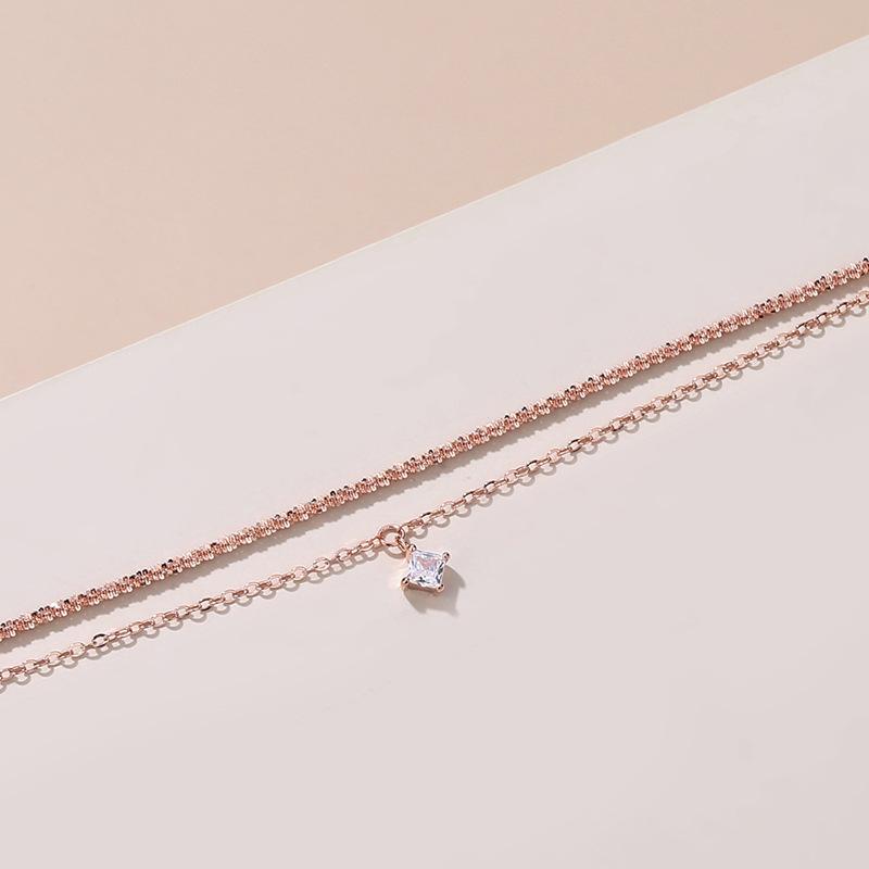 

Танциз Стерлингового Серебра 925 пробы с Цирконом Браслет Ювелирные Изделия Геометрический Бисер Цепи Браслеты Мода Изящный Свадебный Подарок для Подруги Женщины розового золота