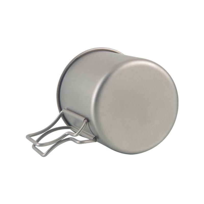 Portable Titanium Camping Mug: Collapsible Teacup & Coffee Cup for Boiling Water