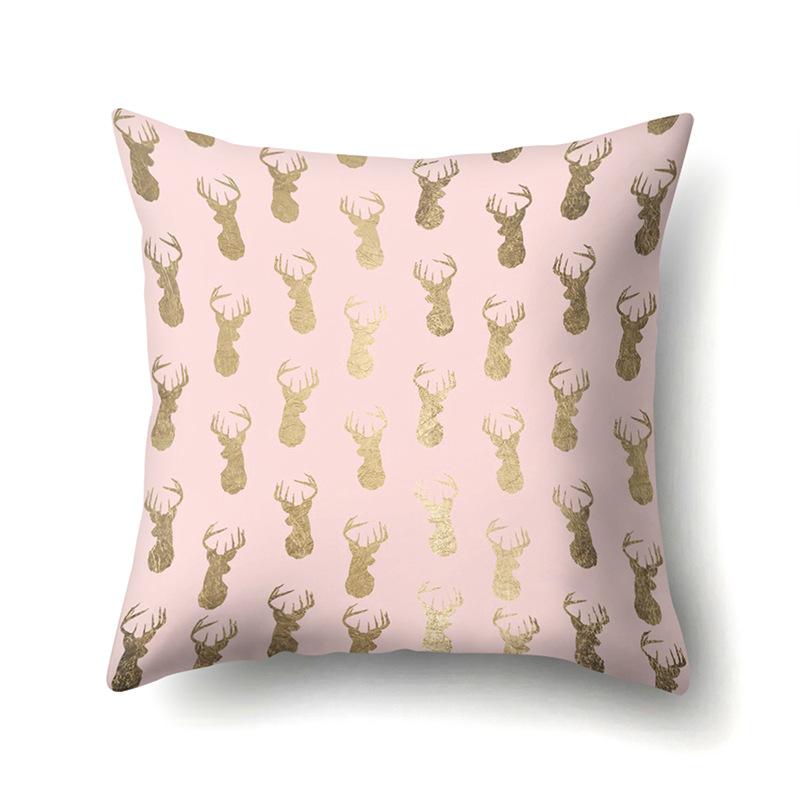 Polyester Pillow Case Automobile Decoration Home Printed Pillow Case Waist Cushion Cover Car Cushion Head Cushion Cover
