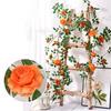 6FT Artificial Rose Vine Garland Fake Hanging Rose Ivy Plants Bendable Floral Garland Decoration for Wedding Home Party Garden Room Wall Decor