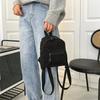 Women‘s Mini Backpack Cute Plush Lamb Fur Korean Fashion Small Bag for Fall Winter Shopping Campus Daily Use Student Rucksack