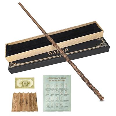 Meccol Hermione Wand Magic Wand Costume Magic Harry Potter Wand with Steel Includes and Storage Case Set, Accessory, Prop, Built-in Core,
