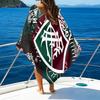 Flumi-nense Football Crest Printed Beach Towel, Super Soft Microfiber, Perfect Gift Birthday, for Pool, Beach, Travel, for Family and Friends