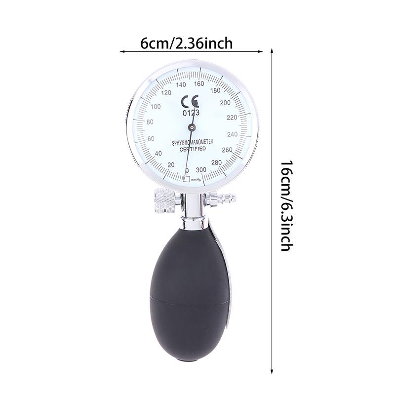 Hand-Held Pressure Display Gauge 300mmHg with Ball for Aneroid Sphygmomanometer NIBP Cuff Blood Pressure Measurement Accessory