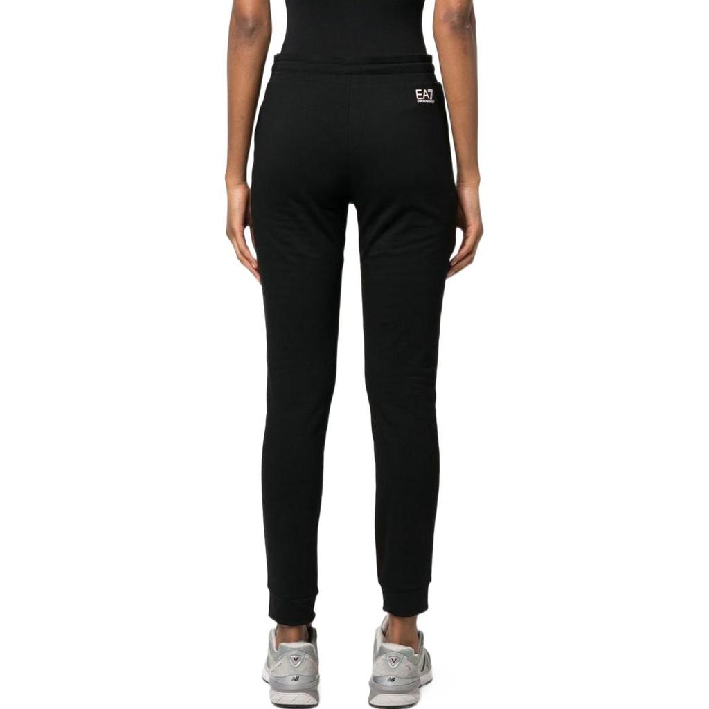 Emporio Armani EA7 FW22 Logo Print Tapered Knit Sports Pants Women bottoms Black 6LTP61-TJFTZ-0218
