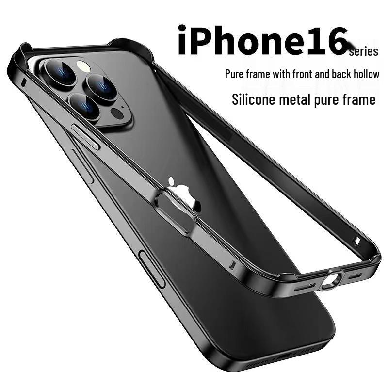 Ultra-Thin Metal Frame Anti-Fall Case for Apple 17 Pro Max & 15 - Aluminum Alloy