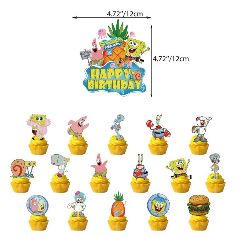 Spongebob Birthday Party Supplies Ocean Theme Decoration Set