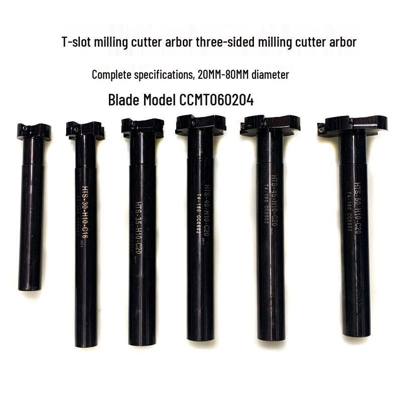 CNC T-Slot Milling Cutter, 10mm Shank, Three-Sided Cutting, 45mm Disc Width, HTS-45-H10 CC0602