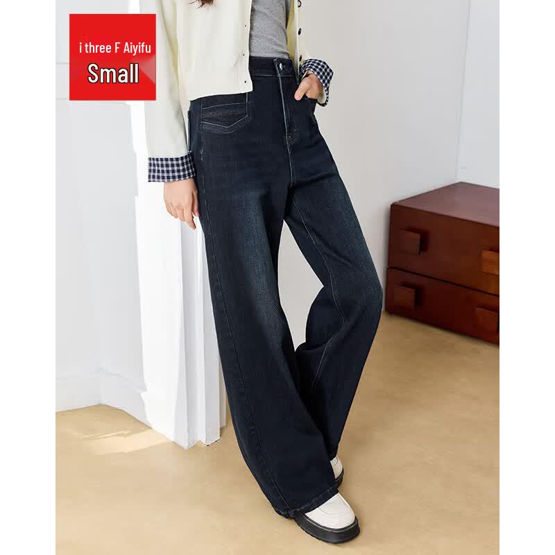 IEF Petite 2026 Autumn Denim Wide-Leg Pants XS
