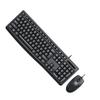 Keyboard Mouse Combo USB Wired   Set Optical Ergonomic for Laptop PC Gaming Working