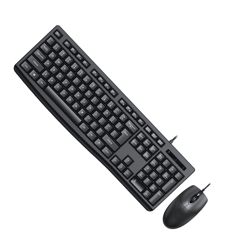 Keyboard Mouse Combo USB Wired   Set Optical Ergonomic for Laptop PC Gaming Working