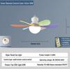 Silent E27 Ceiling Fan Light with Six Blades for Bedroom and Living Room