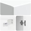 Cabinet Set 2 Pcs High Gloss White Wood Based Material