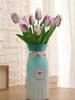 Ein Set aus 6 künstlichen Tulpen, geeignet für die Heimdekoration, Schreibtischblumen-Dekoration zum Jahrestag, Realistische falsche Tulpenblumen (Vase nicht enthalten)