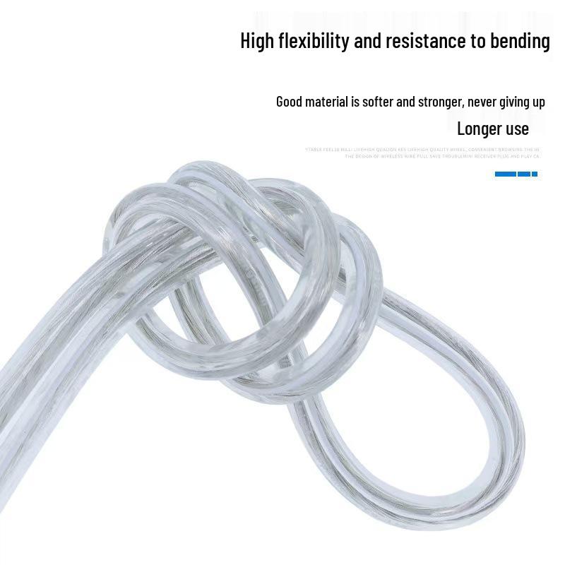 Transparent Tinned Copper 2-Core Parallel Wire (0.5-2.5 Sq) for Luminous Light Box Characters