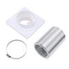 Dryer Vent Connection Kit Fit 4 Inch Duct Quick Connect Coupling Wall Flange Plate Aluminum Foil Hose and Clamp for Bathroom