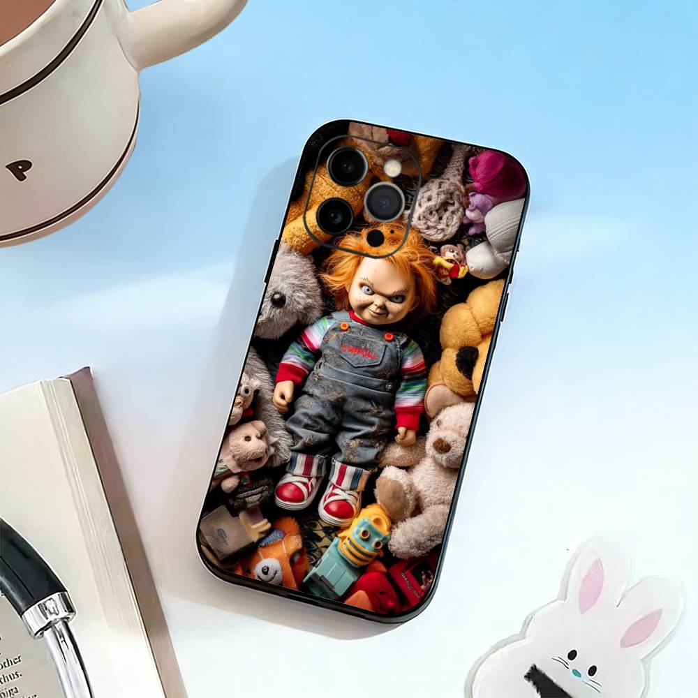 Chucky Scary Doll  Phone Case For iPhone 17, 16,15,14,13,12,11 Plus,Pro Max, Others Soft Black Cover