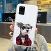 Roztomilý pes knírač nosí brýle pouzdro na telefon pro Samsung Galaxy S10 S21 S22 Plus Ultra A91 A51 A21S A12 Průhledný kryt na telefon