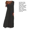 Damen-Herbstkleid, V-Ausschnitt, langärmelig, hohl, einfarbig, locker, knöchellang, weich, atmungsaktiv, Dating, Einkaufen, Frühling, Maxikleid