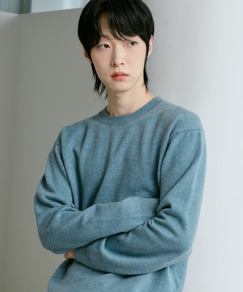 210EDIT Unisex Soft Knit Round Neck [Dark Mint]_Zz4Sw070