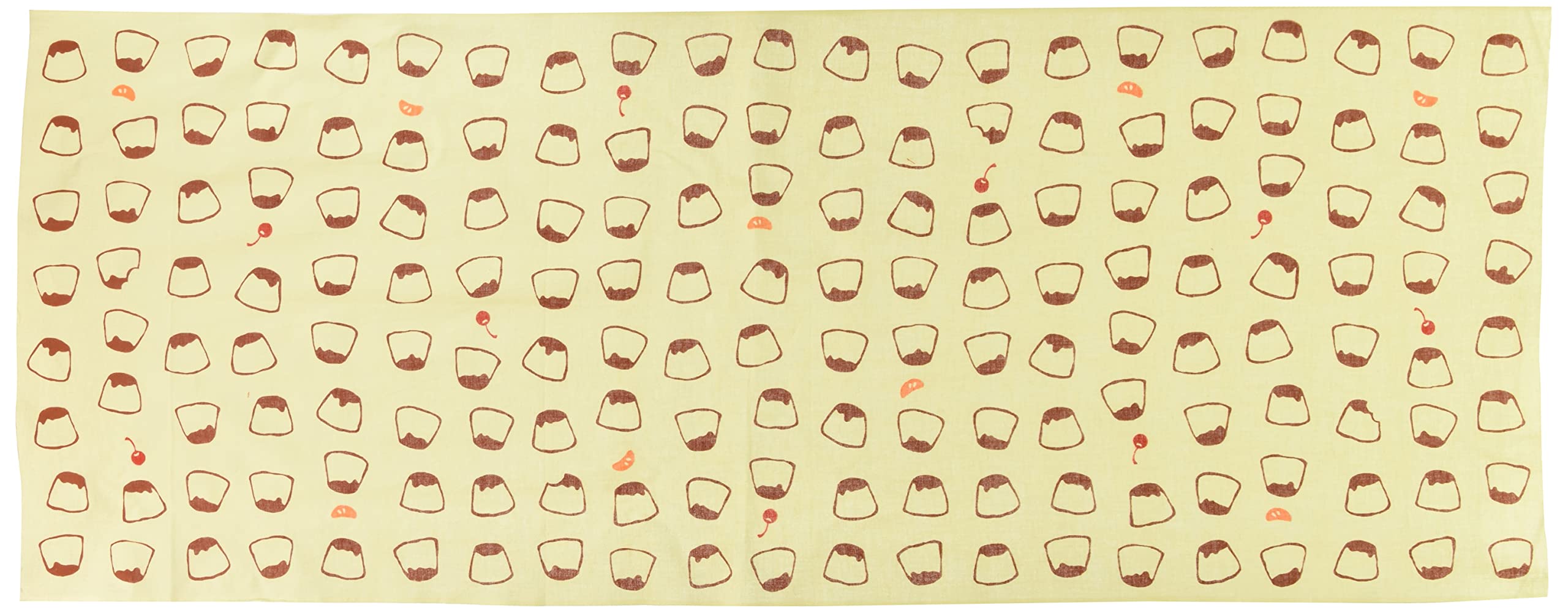 

Maruzen Chū-sen Tenugui Hand Towel, Pudding, 37 x 98 cm