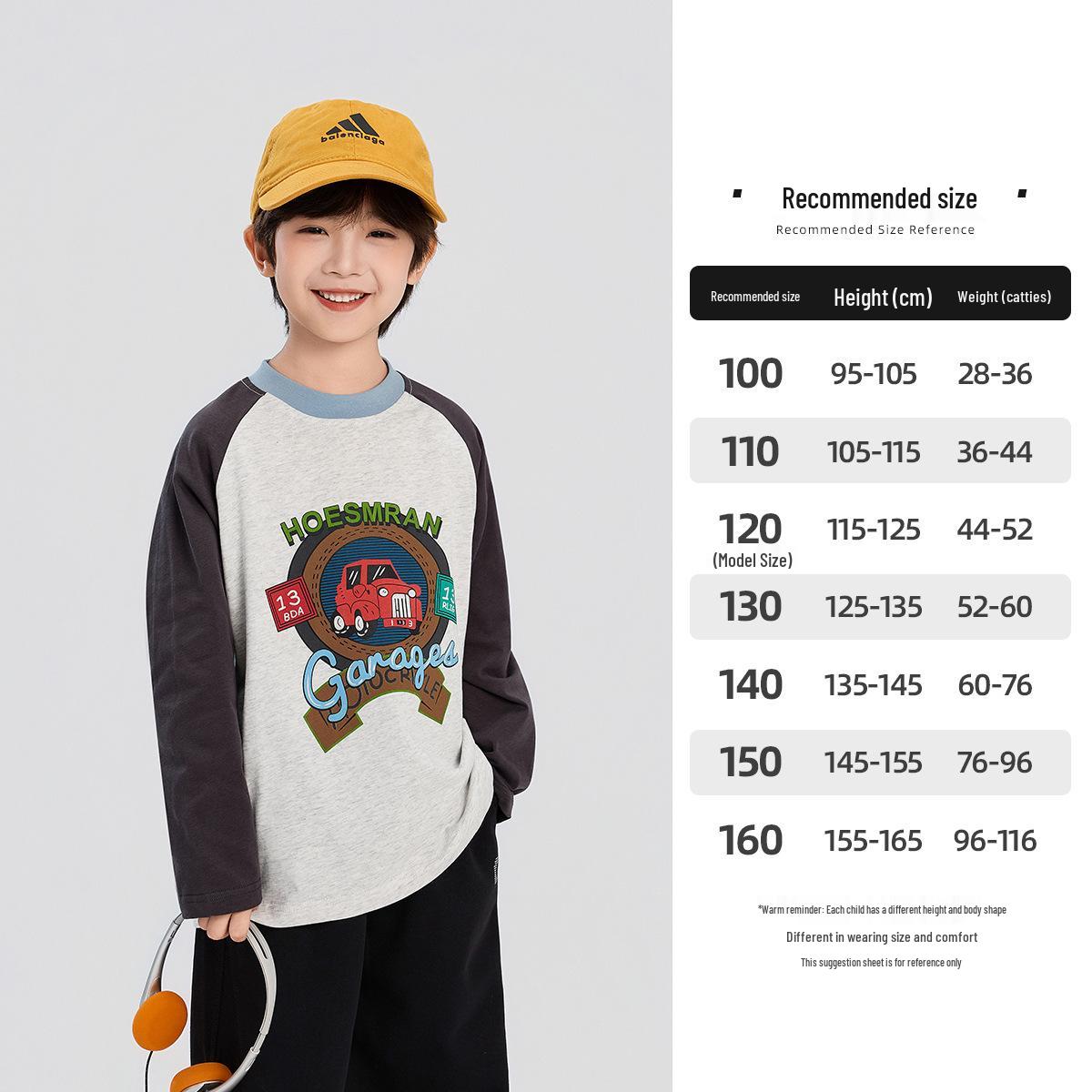 

Fairy Tale Memory Cotton Raglan Sleeve Sweatshirt for Kids – Autumn Long-Sleeve, Round Neck, Color Block Design. 140cm хизер серый